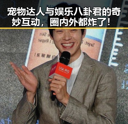 宠物达人与娱乐八卦君的奇妙互动，圈内外都炸了！