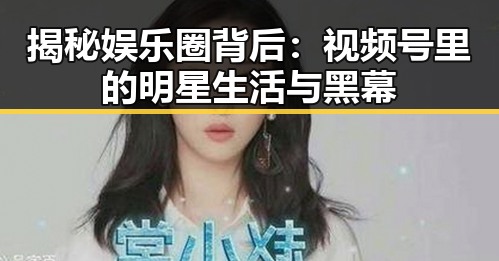 揭秘娱乐圈背后：视频号里的明星生活与黑幕